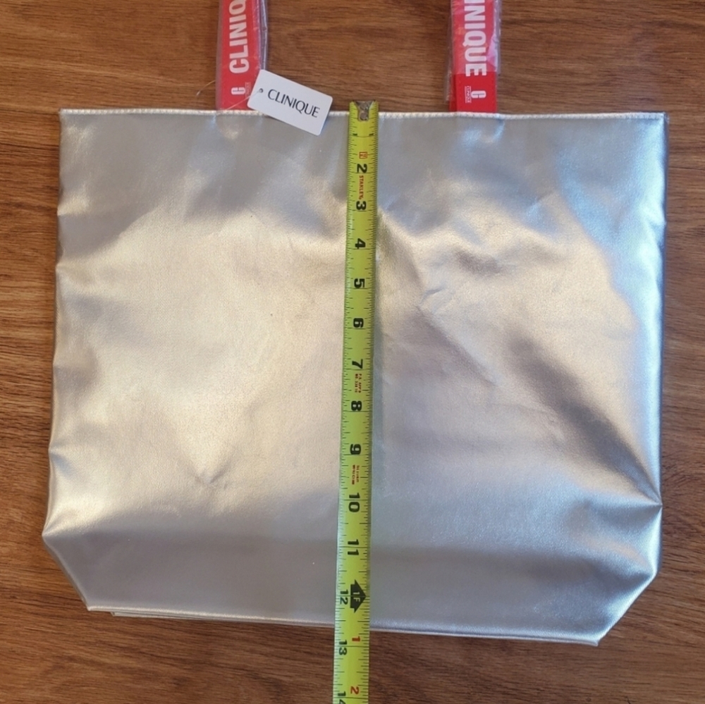 Clinique Silver Tote Bag  #New - Picture 6 of 7